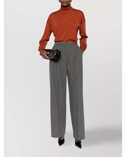 Saint Laurent Orange Wool Turtleneck Sweater