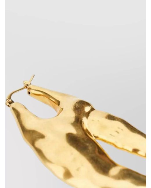 Jacquemus Metallic Homard Hoop Earrings Copper Brass Design