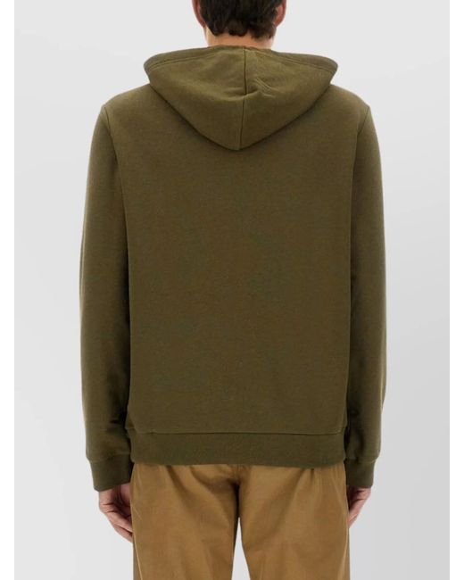 A.P.C. Green Cotton Hoodie for men