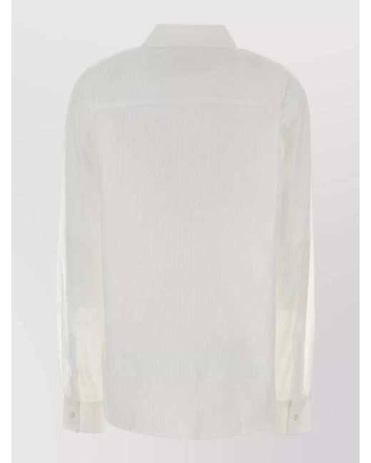 GIMAGUAS White Oversized Cotton Shirt for men