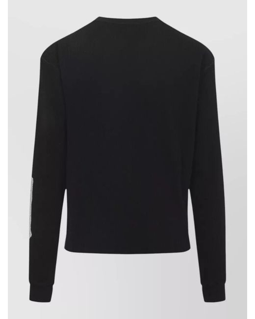 Amiri Black Cotton Long-Sleeve T-Shirt for men