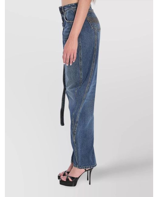 Jean Paul Gaultier Blue Denim Wide-Leg Trousers
