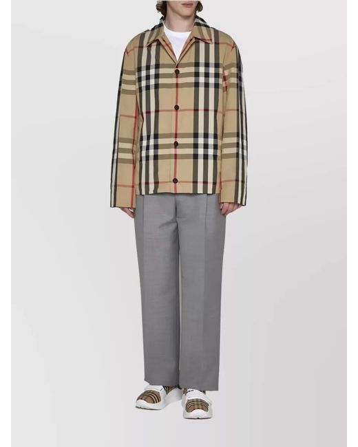 Burberry Metallic Sussex Check Shirt Jacket for men