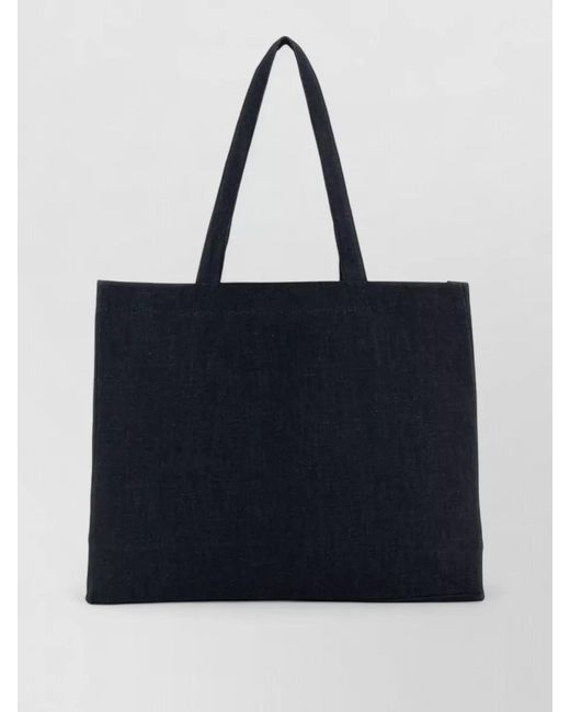 A.P.C. Black Rectangular Tote Bag Featuring Top Handles