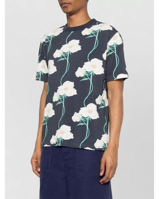 KENZO Blue Short Sleeve T-Shirt for men