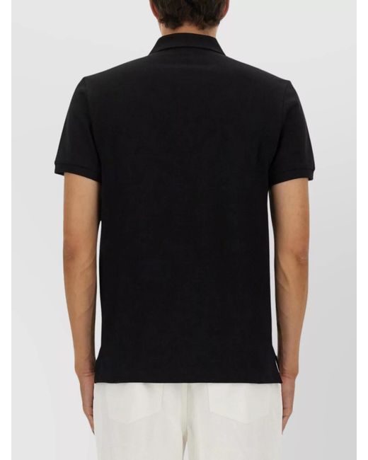Moschino Black Cotton Piqué Polo Shirt for men