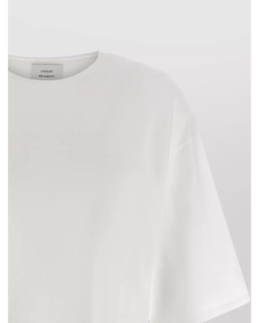 Loulou de Saison White Cotton Relaxed-Fit T-Shirt
