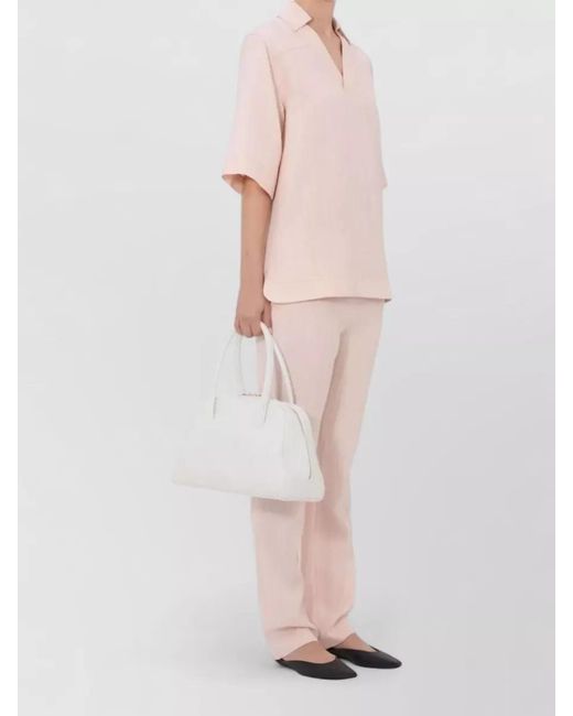 Loulou de Saison Pink Oversized Polo Shirt
