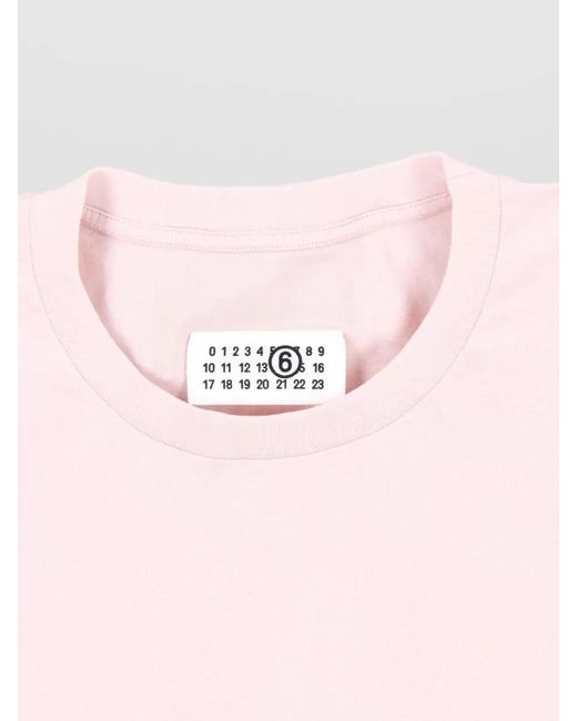 MM6 by Maison Margiela Pink Knee Length Top Asymmetric Hem