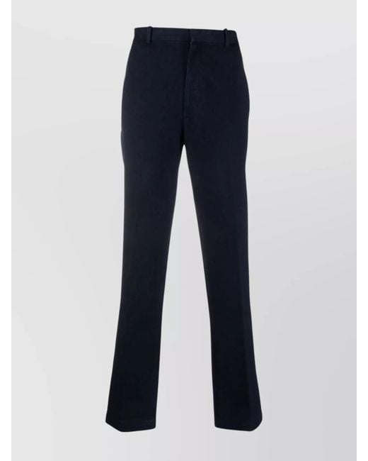 Circolo 1901 Blue Cotton Mid-Rise Straight-Leg Trousers for men