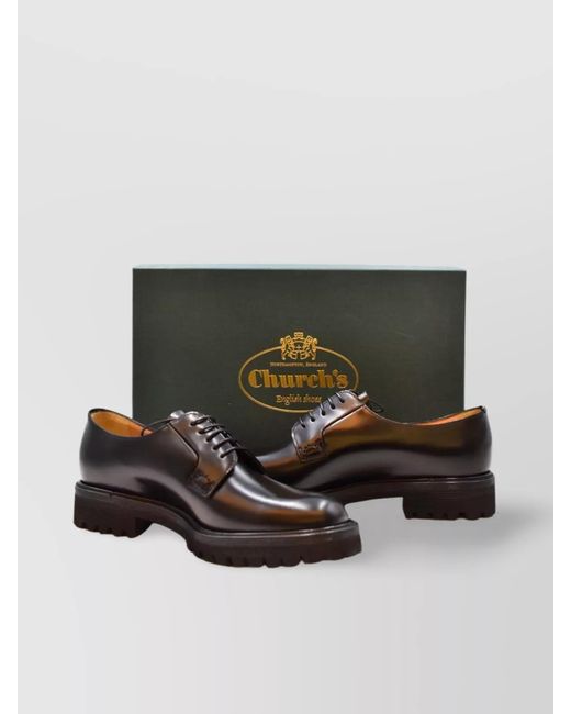 Church's Brown Lace-Up Shoes Chunky Sole