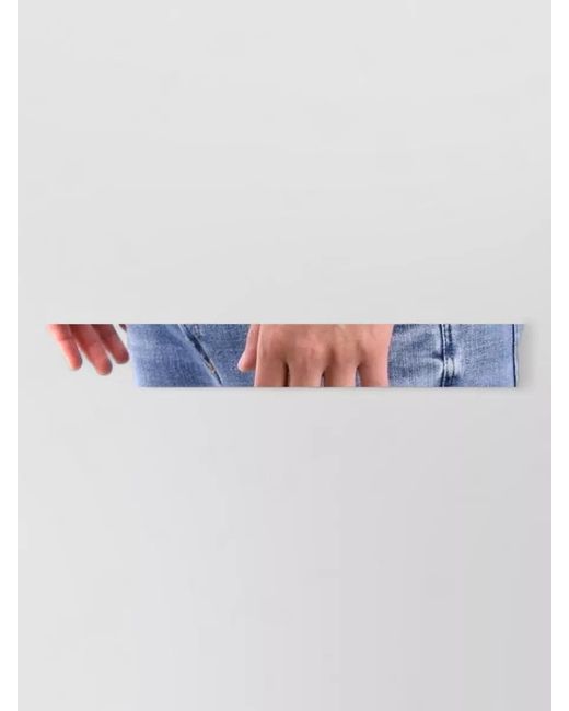 Dondup White Polo Shirt Short Sleeves Side Slits for men