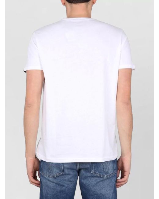 Alpha Industries Blue Logo Graphic Short Sleeve Crew Neck T Shirt for men
