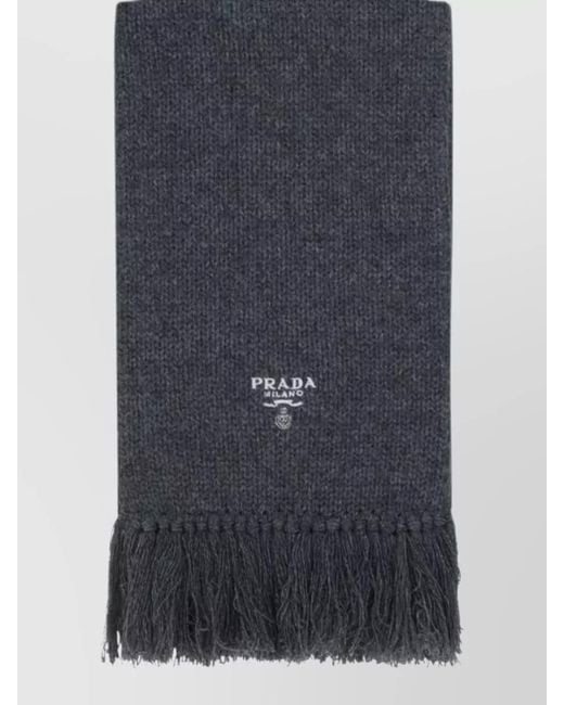 Prada Blue Cashmere Scarf for men