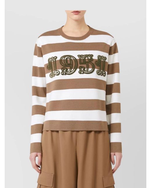 Max Mara Multicolor Striped Virgin Wool Boxy Jumper