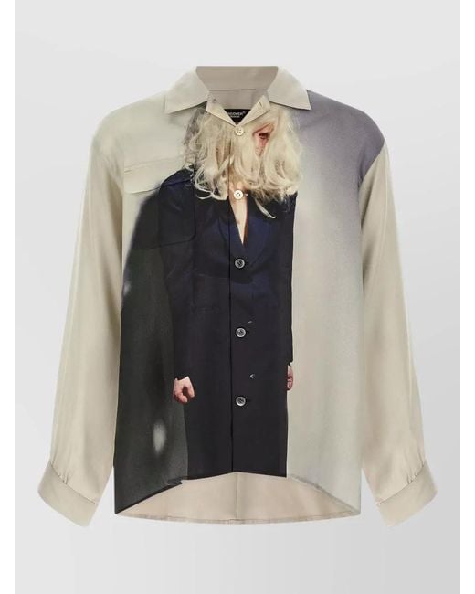 Undercover Blue Photo Print Shirt for men