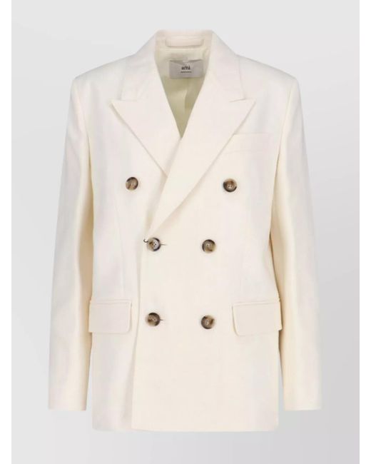 AMI Natural Virgin Wool Blazer