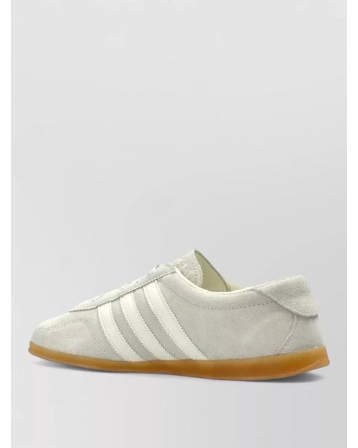 Adidas White Gazelle Low Profile Suede Sneakers