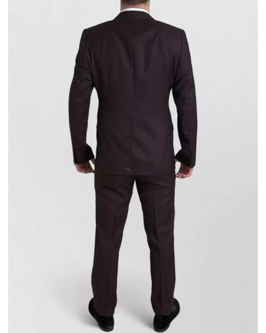 Dolce & Gabbana Blue Silk Blend Single-Breasted Suit Jacket for men