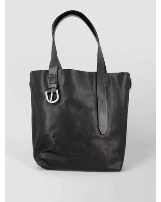 Our Legacy Black Leather Tote Bag for men