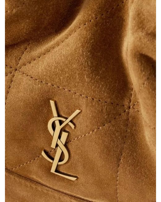 Saint Laurent White Monogram Leather Wallet Chain Strap