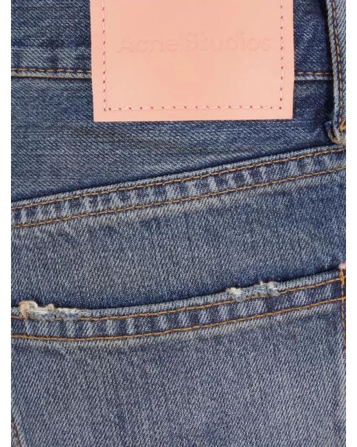 Acne Blue Denim Slim-Fit Straight-Leg Jeans