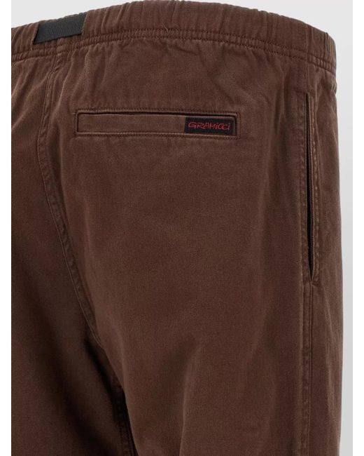 Gramicci Brown Tailored Pants Belt Loops Side Pockets for men