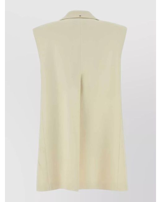 Sportmax Yellow Stretch Crepe Campale Vest Tailored Design