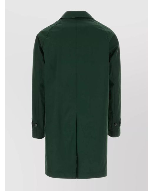 Burberry Green Cotton Reversible Single Breasted Trench Coat for men