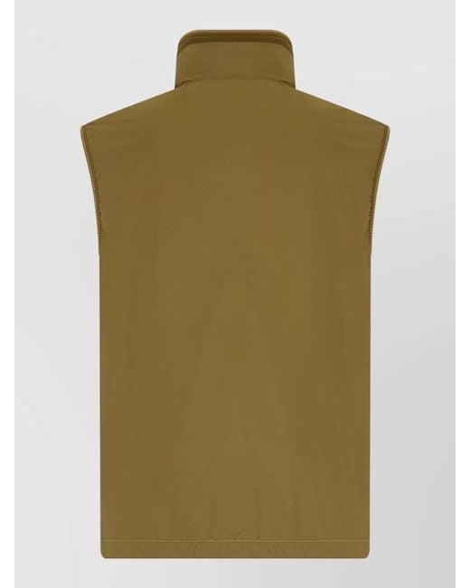 Moncler Green Ansiei Technical Sleeveless Vest High Collar for men