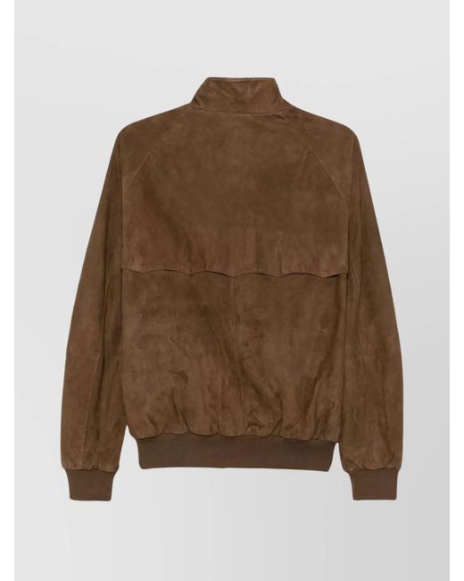 Baracuta Brown Suede Harrington Bomber Jacket for men