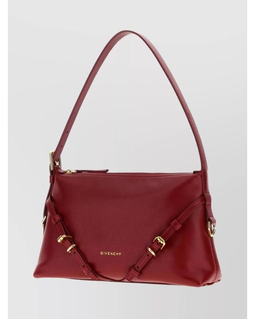 Givenchy Red Voyou Mini Leather Clutch Bag