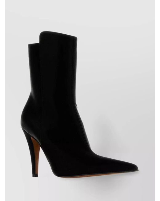 McQueen Black Fabric Ankle Boots