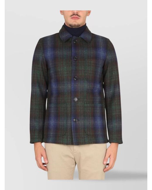 Aspesi Black Virgin Wool Shirt Jacket for men