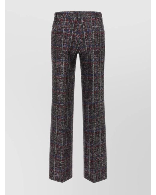 Missoni Gray Checked Straight Trousers