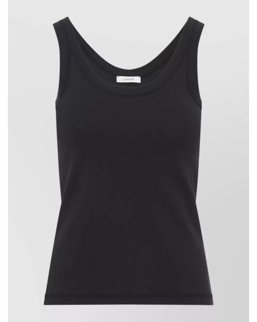 Lemaire Black Ribbed Tank Top