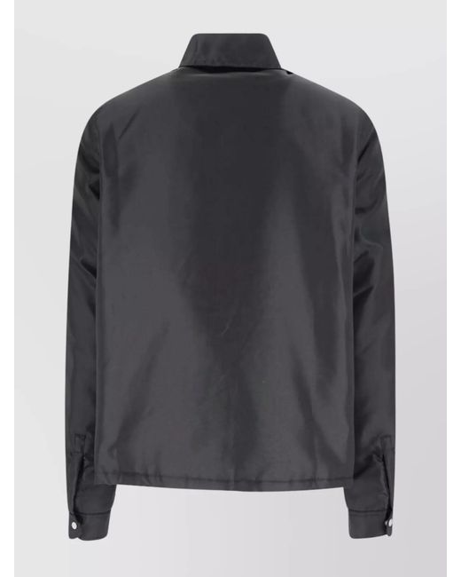 Rick Owens Black Concealed Zipfront Lightweight Jacket for men