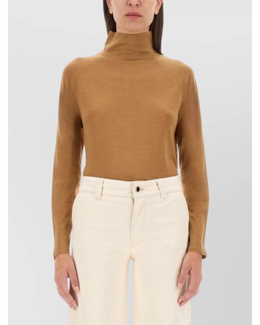 Kiton White Cashmere Silk Slim-Fit Turtleneck Jumper
