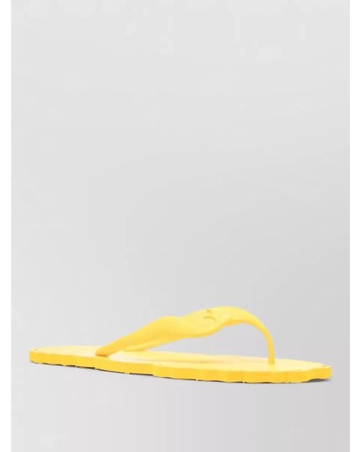 Zimmermann Yellow Thong Strap Sandals Open Toe Design