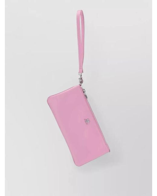 Courreges Pink Très Mini Leather Clutch Bag