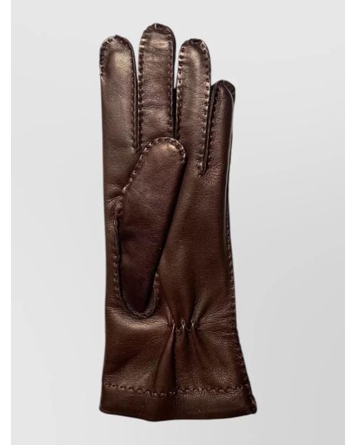Restelli Brown Cashmere Gloves