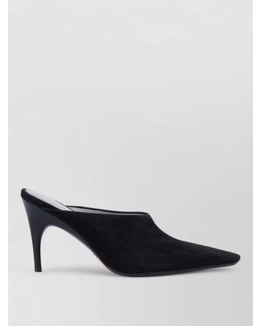 Balenciaga Black Duchesse H090 Pointed Toe Mules Silhouette