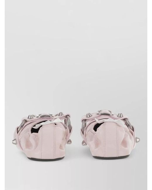 Balenciaga Multicolor City Ballerina Shoes Bow Studs Rings