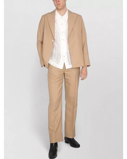 Séfr Natural Single Breasted Blazer Notch Lapel Chest Pocket for men