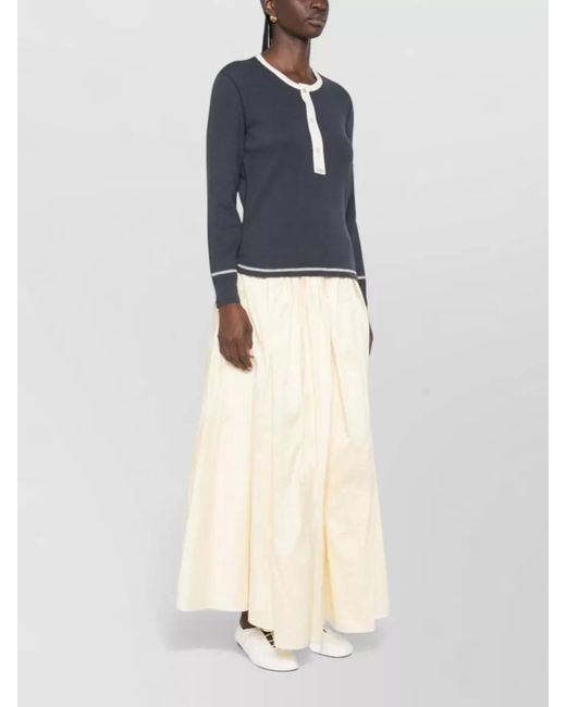 Chloé Blue Cotton Crew-Neck Cardigan