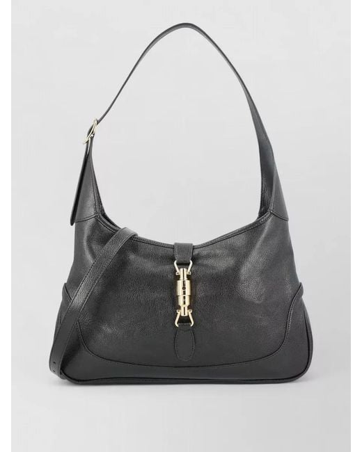 Gucci Black Jackie Shoulder Bag Adjustable Strap Buckle