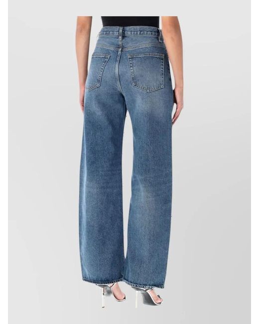 FRAME Blue Denim The Bow Jeans