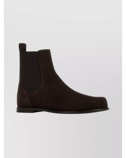 Fendi Black Suede Chelsea Ankle Boots for men