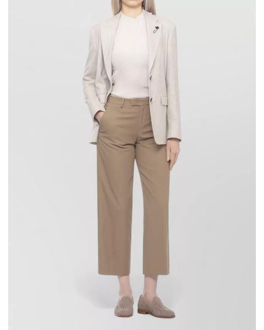 Lardini Natural Linen Single Breasted Tailored Jacket