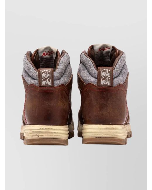 Autry Brown Leather Hiking Boots